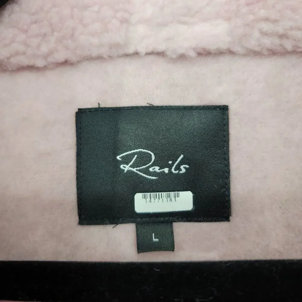 Rails Soft Sherpa Relaxed Fit Plush Sherpa Jacket Coat In Lilac Size Large - Picture 3 of 6